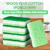 Natural Wood Pulp Cotton Sponge Wipe Re-Washable Sponge Household Cleaning Pad Kitchen Cleaning Gadgets Descaling Cleaning Rub