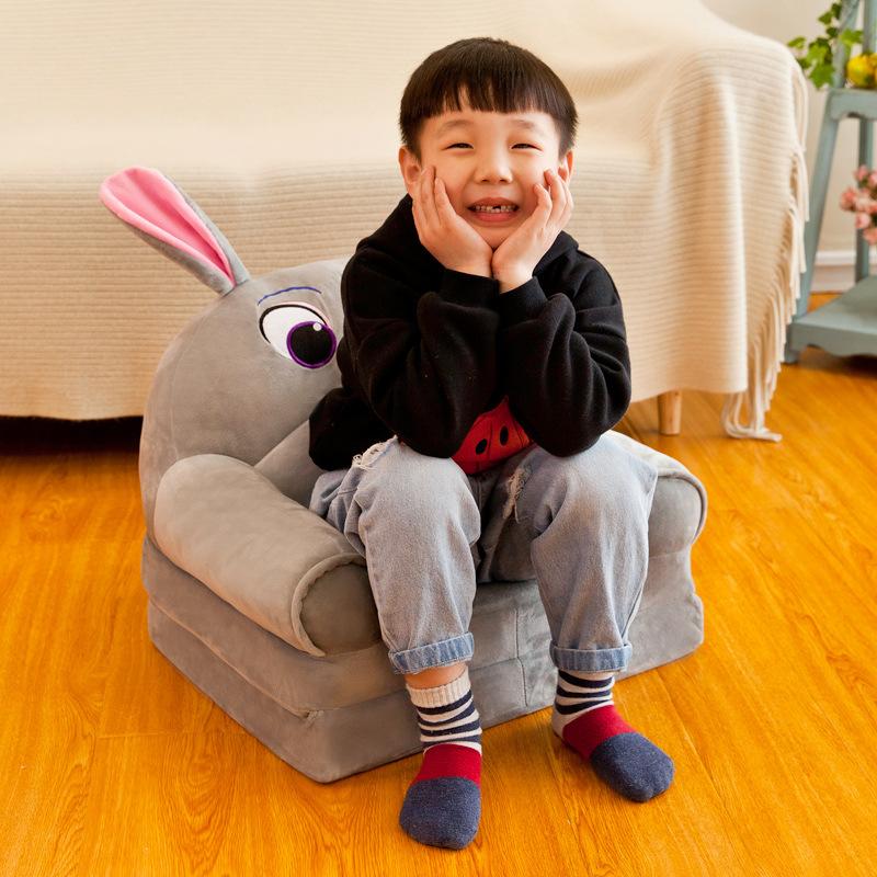 Składana mała sofa dla dzieci, dwuwarstwowa, pojedyncza, miękka, pogrubiona, do drzemki, tatami, oparcie i siedzisko w kształcie zwierząt