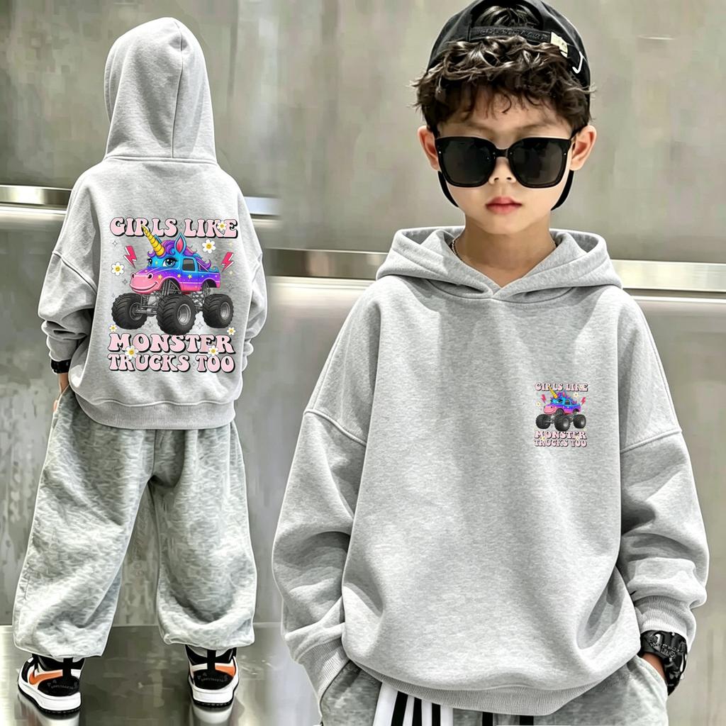 Latest Autumn-winter Style Cardigan with Double-sided Print for Children's Hooded Pullover - Boys' and Girls' Versions