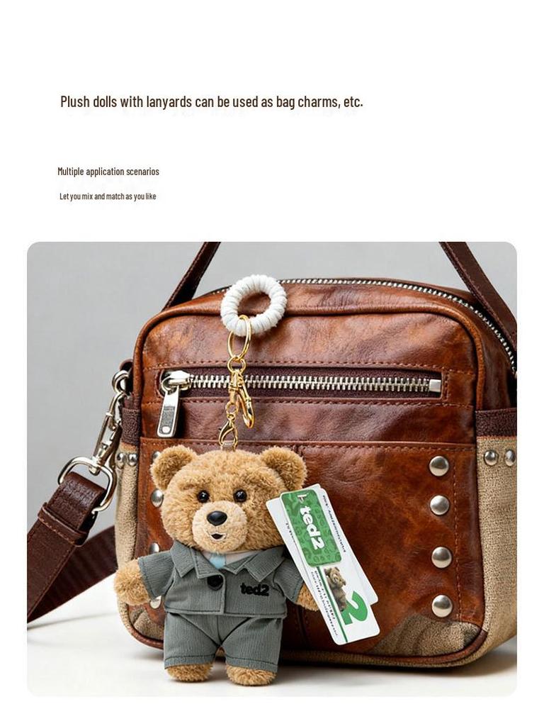 Ted2 Anzug Bär Plüschtier: Teddybär Schlüsselanhänger Anhänger, Stofftier Kuscheltier, Geburtstagsgeschenk