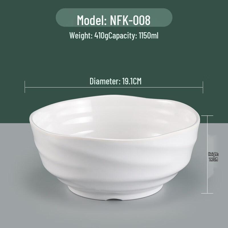 Yipan Melamine Imitation Porcelain Ramen Bowl Set (5-Pack)