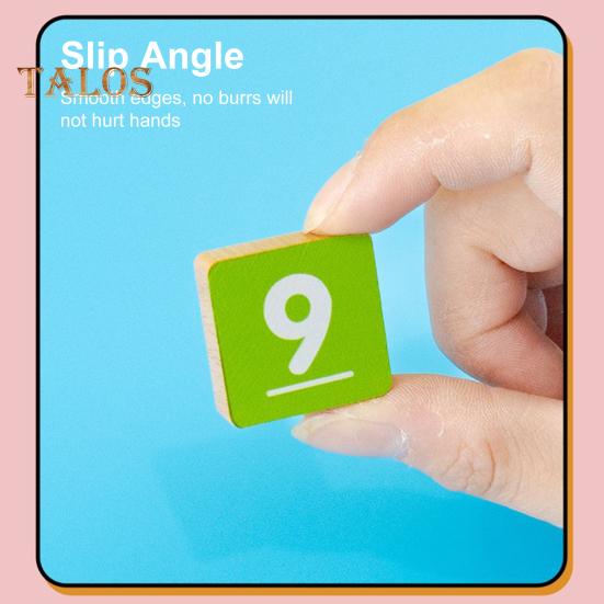 Kids Arithmetic Counting Toy with Bendable Hand Wooden Number Block Kids Preschool Learning Toy Toddlers Boys Girls Educational Math Manipulatives