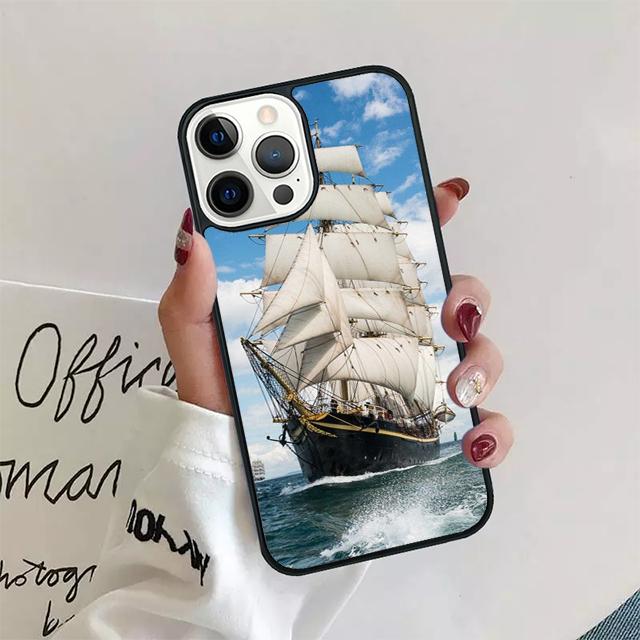 Sailing Pirate Ship Boat Phone Case Back Cover for iPhone 17 Air 16 15 14 13 11 12 Pro Max PlusS Shell Coque