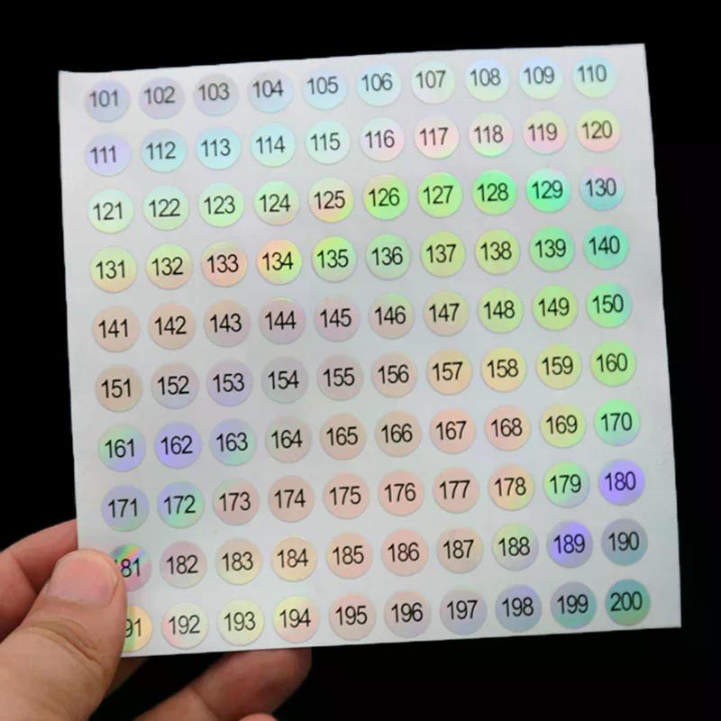 Sticker Nail Polish 1-1000 Waterproof Digital Label Self-adhesive Number Tableware Scrapbooking DIY Craft Digital Label