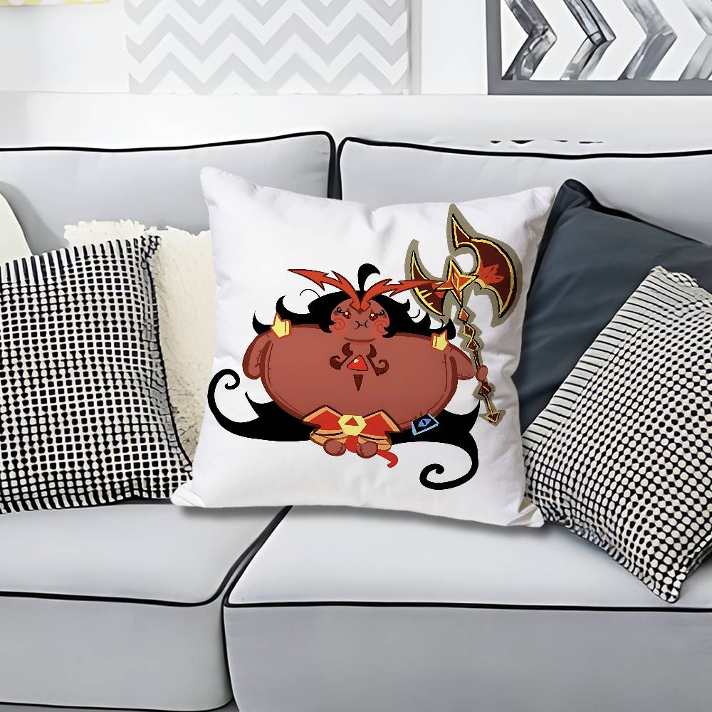 RRun Kingdom Burning Spice CCookie Pillow Cases for Bedroom Living Room Sofa Home Decor Polyester Cushion Cover with Zipper