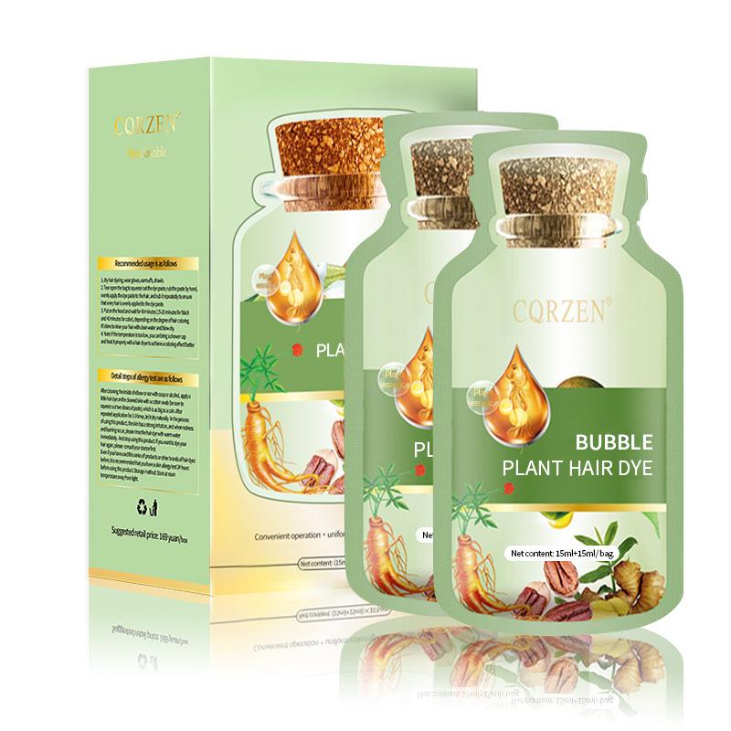 CQRZEN Cai Yun Lai Plant-Based Bubble Hair Dye Cream for DIY Hair Coloring