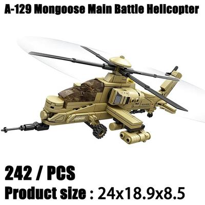 II Wojna Światowa Wojskowy Śmigłowiec Bojowy Mi-24 Hind Klocki Klasyczne Klocki Myśliwskie Zabawka Samolot