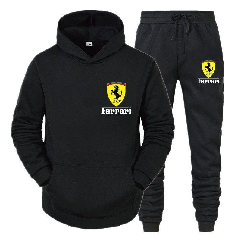 

Ferrari Suit Spring and Autumn Men s and Women s Hooded Sweatshirts Personalized Trendy Casual Pullover Tops XXL чорний
