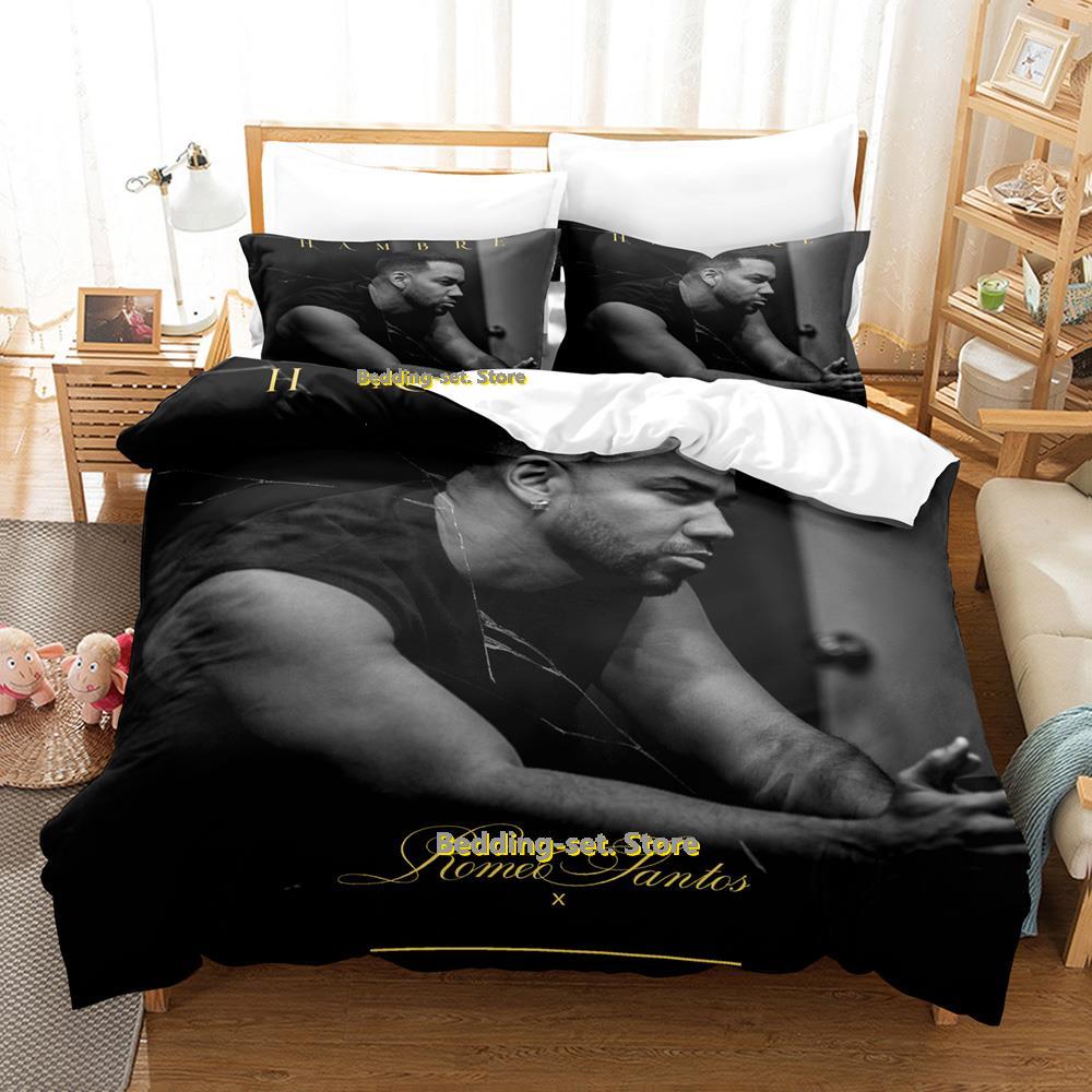 New Romeo Santos Bedding Set Single Twin Full Queen King Size Bed Set Adult Kid Bedroom Duvetcover Sets Anime Parure De Lit Bed