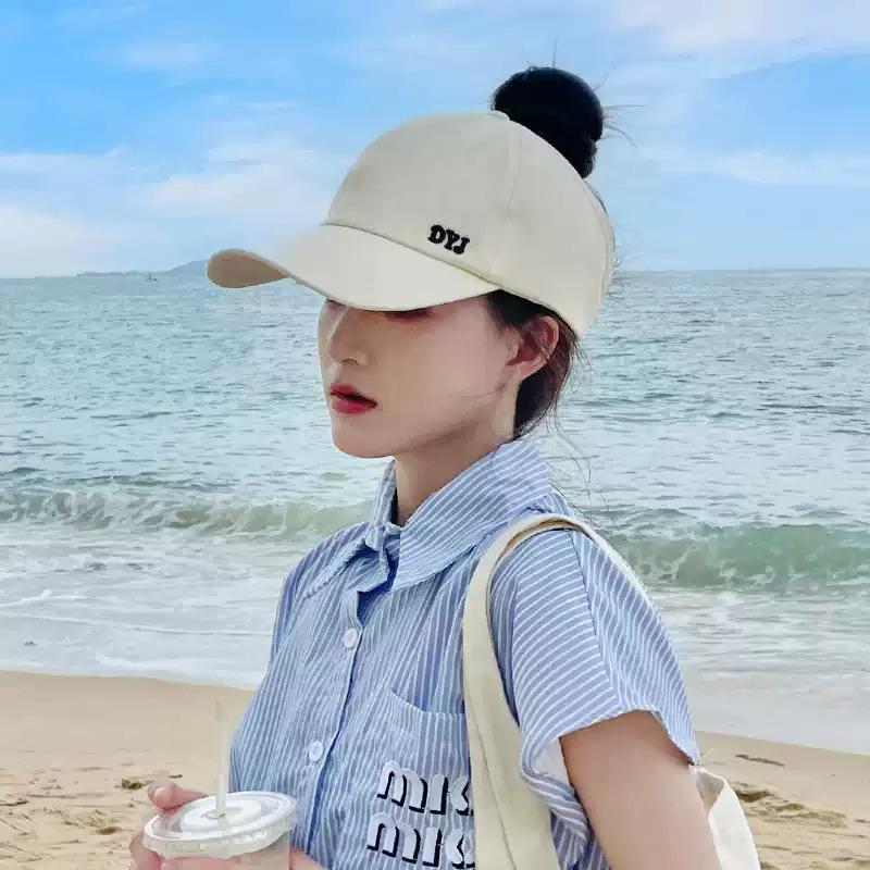 New Summer Women's High Ponytail Sun Hat Baseball Caps Sun Protection Female Sun Visor Cap Sports Running Hat with Ponytail Hole