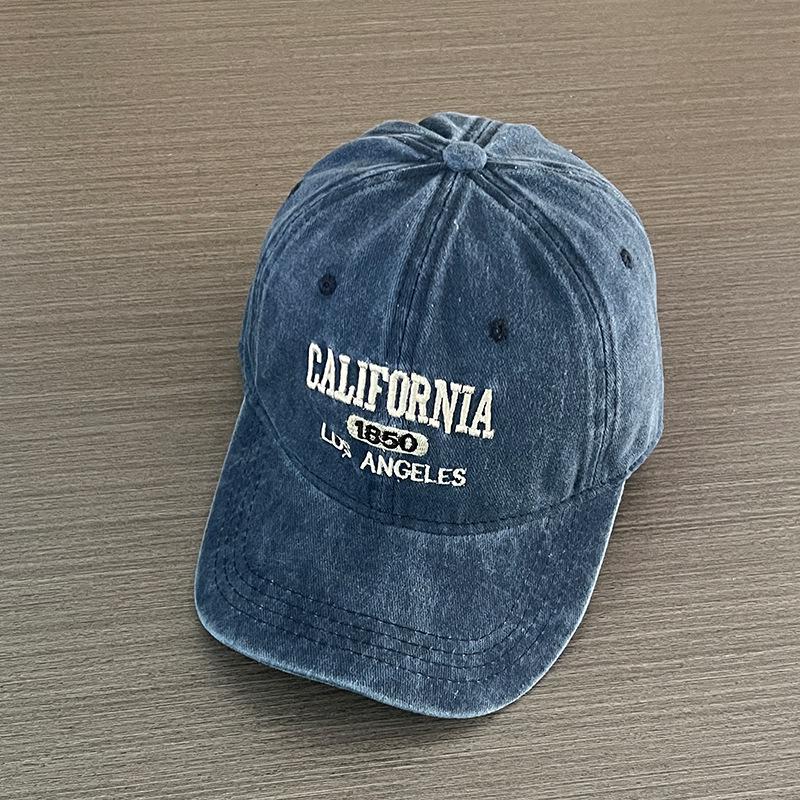 Unisex Retro Distressed Embroidered Baseball Cap for Large Heads - Outdoor Sports Sunshade