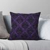 Gotische Donkerpaarse Vierkante Kussensloop Polyester Linnen Fluweel Patroon Decor Kussenhoes Huis Kussenhoes Groothandel x