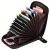 1pc Men's Slim Zippered Card Holder Wallet with Coin Pocket - Lightweight Durable Business Design for Daily Commute & Essentials Organization