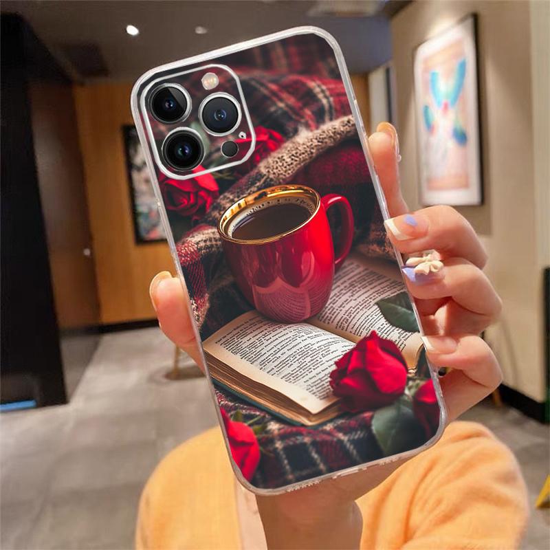 Phone Case Carcasa Funda For iPhone 17 Pro Max Air 16 15 14 13 Pro Max 15 16 Pro 15Plus Coffee Cafe night Aesthetic Case