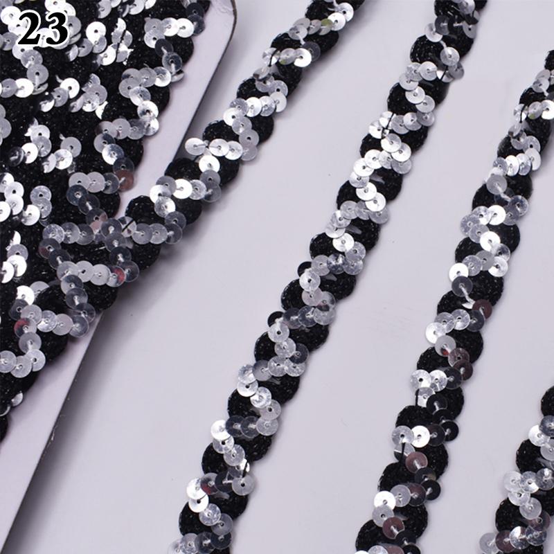 11 Meter Sequin Lace Trim Fabric Glitter Ribbon For Stage Performance Garments Hat Sewing Decor DIY Handmade Craft Accessories