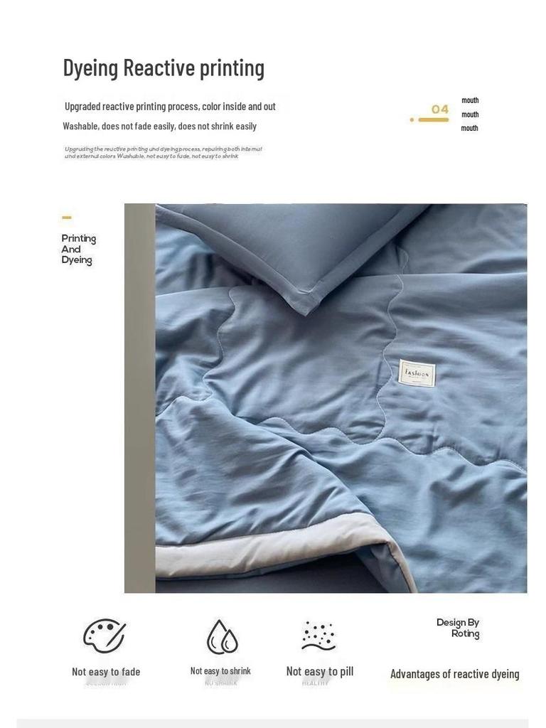 Lightweight Summer Quilt - Washable Cotton, Ideal for Air Conditioned Rooms, Dorms, and Kids