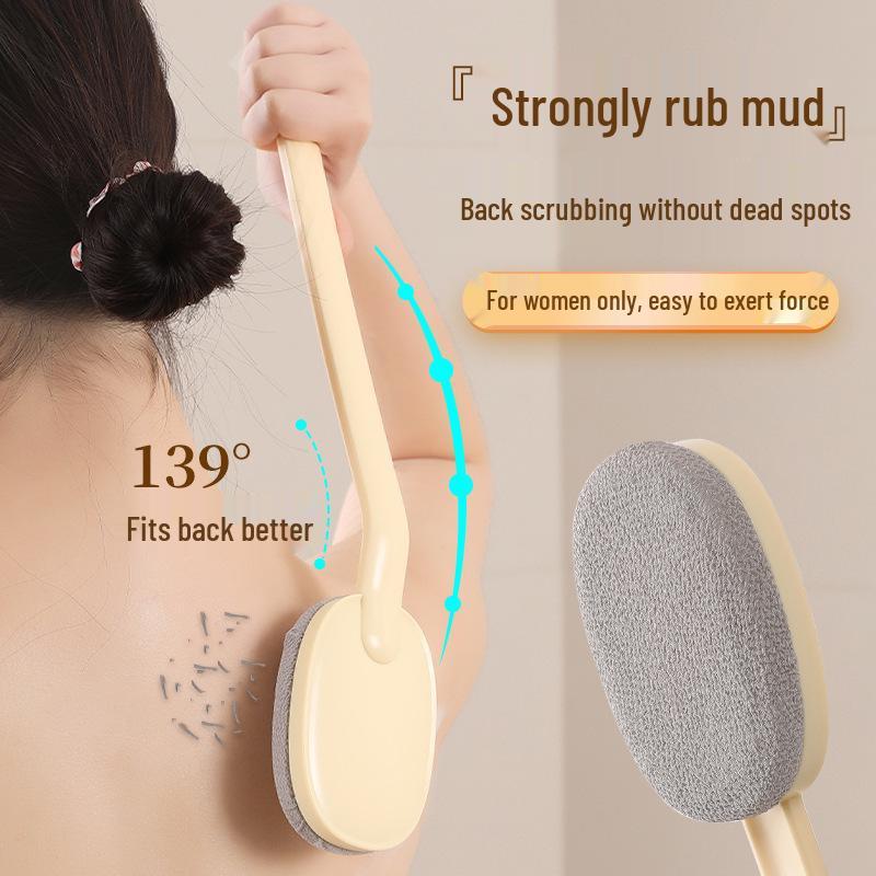 Long-Handled Luxury Exfoliating Back Scrubber - Painless Shower Brush for Self-Use