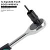 Bicycle Cassette Lockring Removal Tool 12 Teeth CR-V Steel Bike Cassette Flywheel Sprocket Remover Wrench Cycling Repair Tool