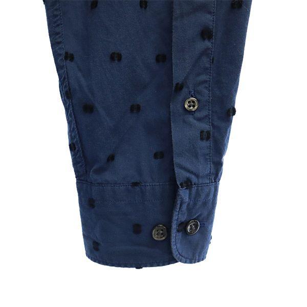 LACOSTE Overall handle Long sleeve Button down shirt 39 blue Cotton shirt Men's Used