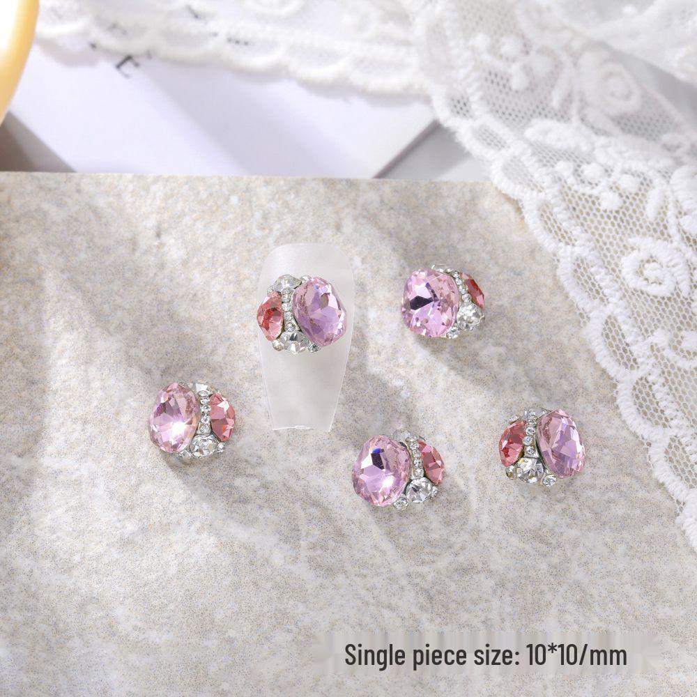 

Baby Pink Rhinestone Diamond Ball Nail Art - Super Shiny Crystal Accessories for Flashy Nails