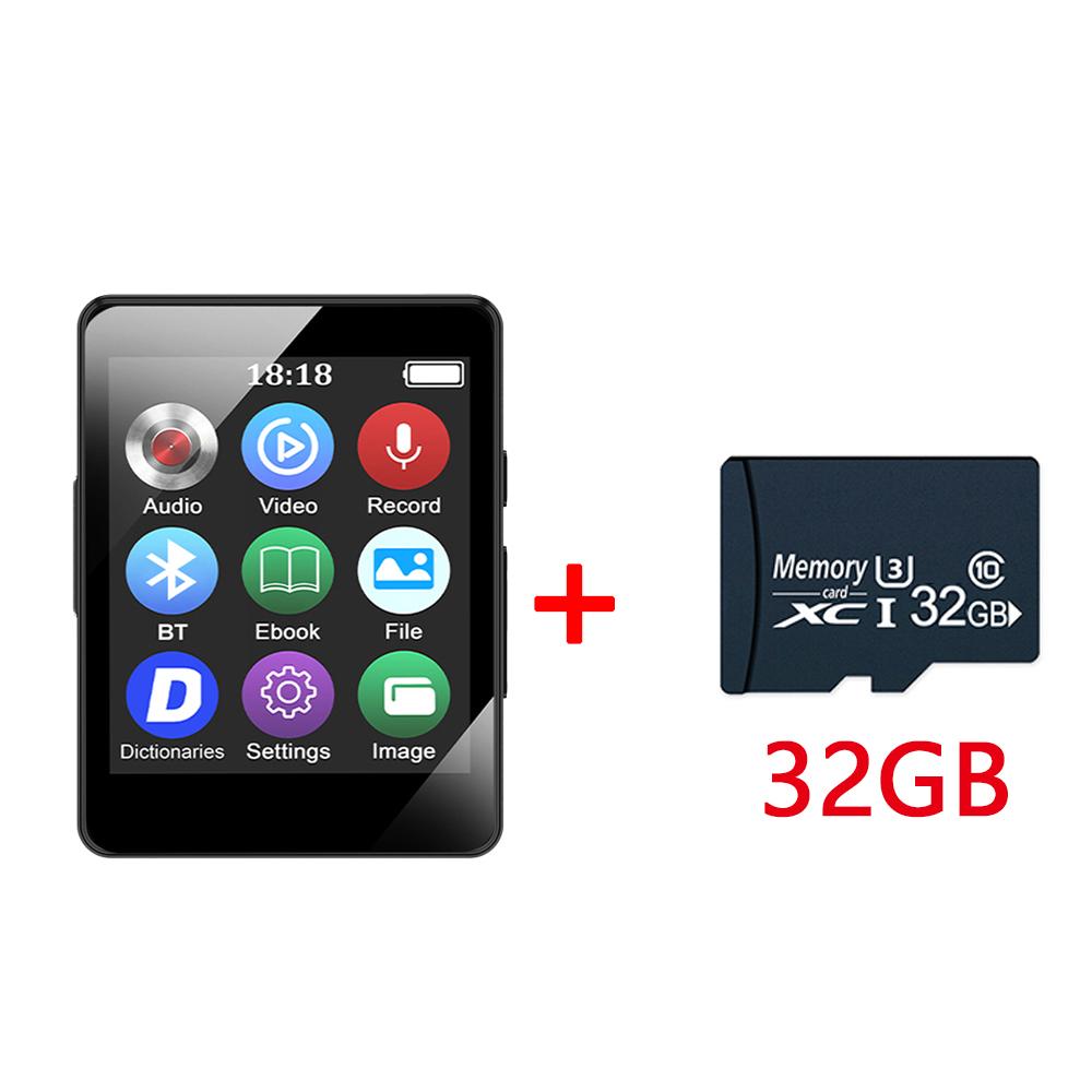 1.77inch Portable MP3 Player Bluetooth 5.0 Music Stereo Speaker Mini MP4 Video Playback With LED Screen Recording For Walkman