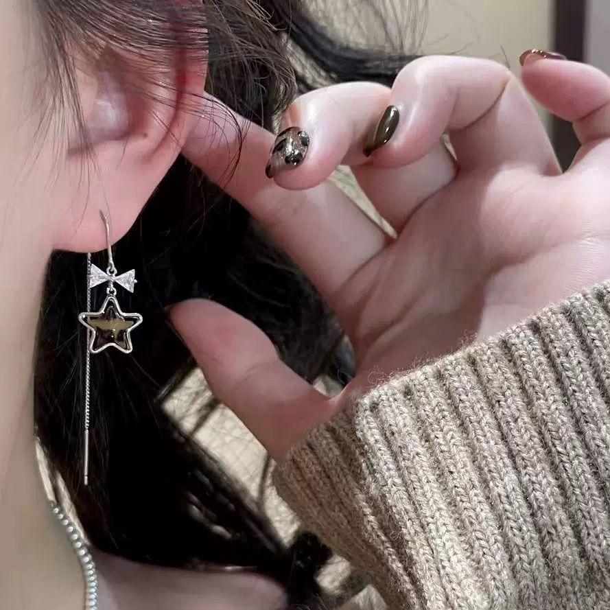 Leopard Print Star Thread Women's Luxury Fashion Earrings