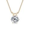 S925 Sterling Silver Six-Prong Moissanite Women's Clavicle Necklace - Durable High-End Pendant