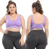 Sports Bra Large Size Ventilation Hole Beautiful Back Gathered Sports Bra Hollow Mesh Running Yoga Bra