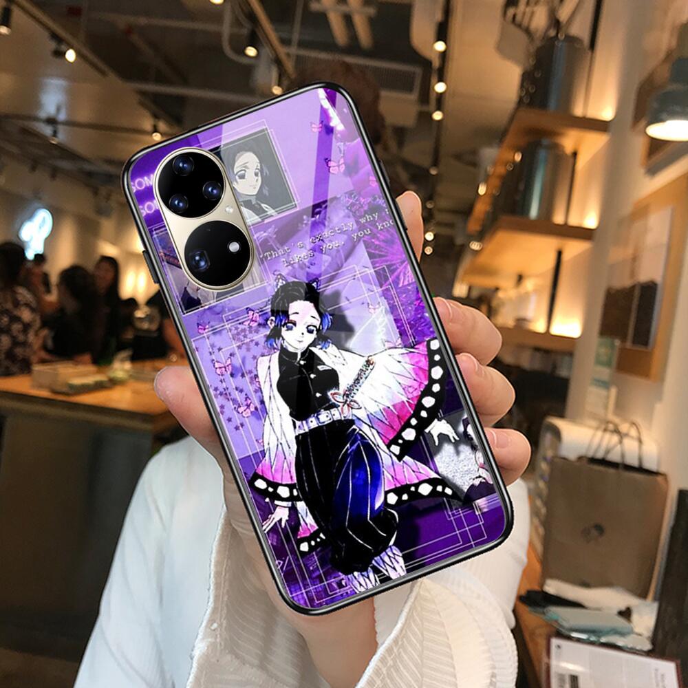 Kamado Nezuko Kimetsu No Yaiba Demon Slayer Husă de Telefon din Sticlă Temperată Moale TPU Pentru Huawei P40 Pro lite 5G P30 P Smart Z 20