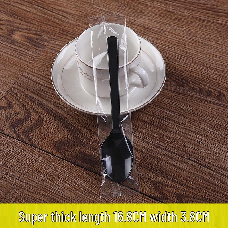 OIMG Premium Disposable Black Plastic Sporks