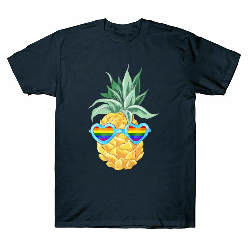 Unisexs Pineapple Cotton Funny Pineapple Tshirt Sunglasses Tshirt
