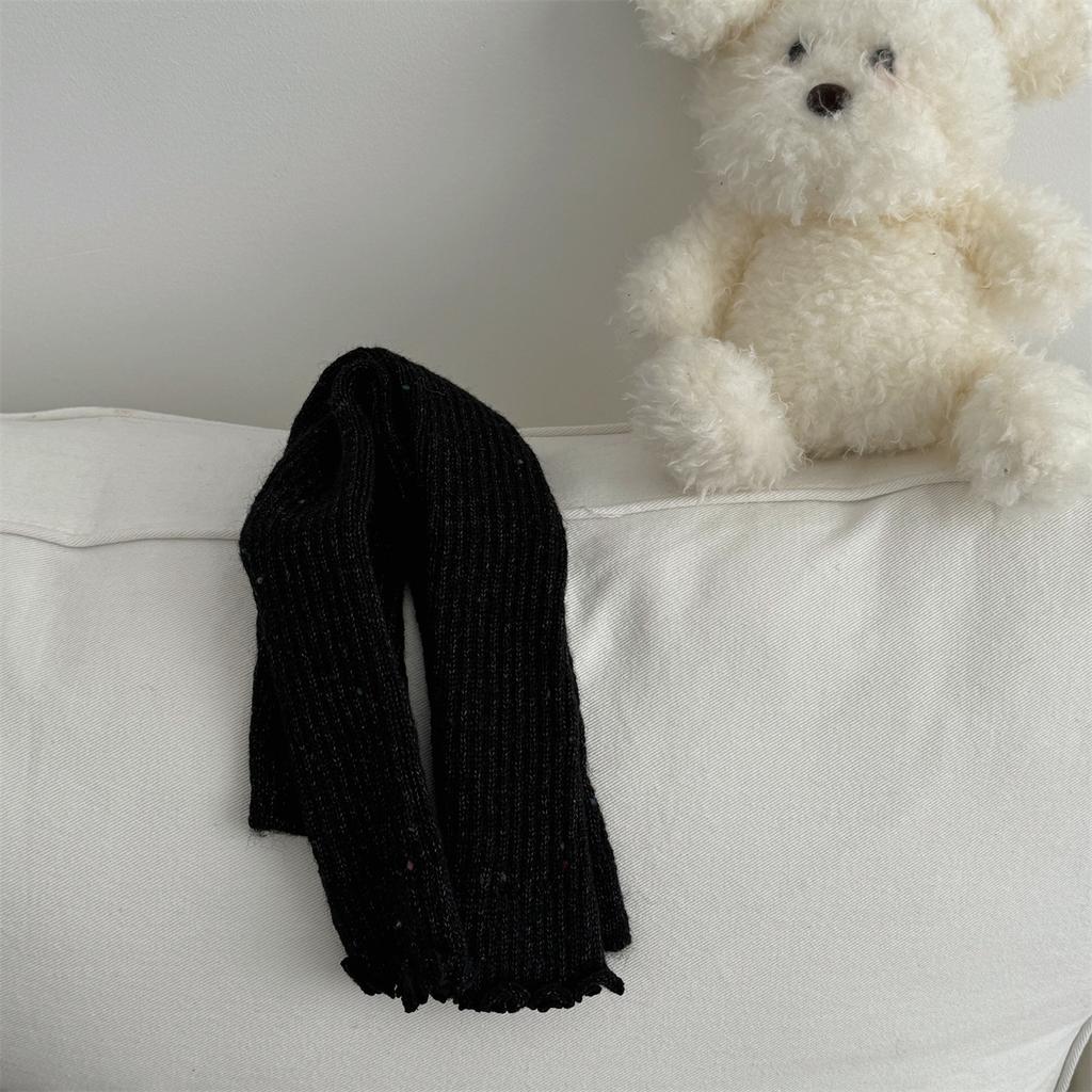 Copriscalze a Pois in Cashmere Ispessito, Un Versatile Copriscalze in Lana per Ragazze Trendy in Autunno e Inverno