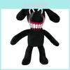 Weiche und knuddelige Cartoon Siren Head Horror Schwarzer Hund Plüschpuppe Perfektes Weihnachtsgeschenk