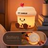Led Light Milk Tea Cup Night Light Silicone Material Cartoon Table Lamp  Bedroom Decor