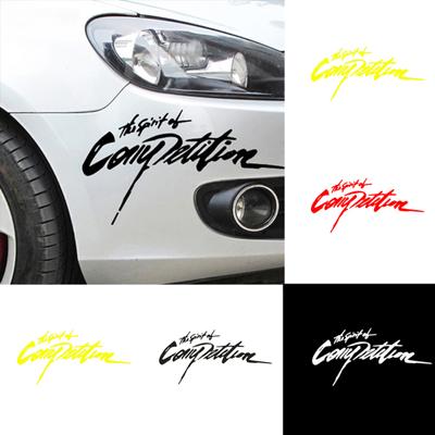 Der „Spirit of Competition“-Buchstabe, reflektierender Rennwagen-Dekorationsaufkleber
