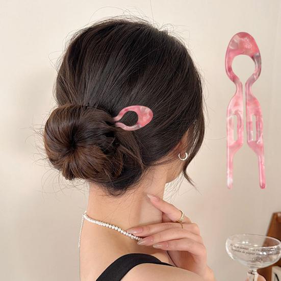 U-förmige Haargabel, leicht, rutschfest, für langes, dickes Haar, Hochsteckfrisur, Dutt, französische Haarnadel, Haar-Styling-Zubehör für Frauen und Mädchen