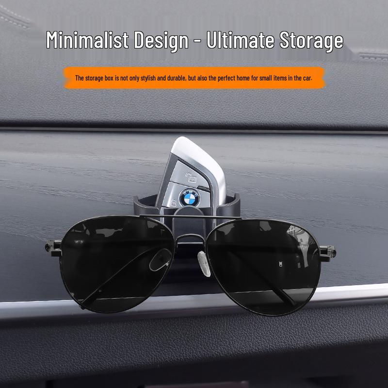 Multi-Functional Car Console Storage Box: Key, Remote, Card Holder & Hook