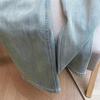Women's Light Blue High Waist Plus Velvet Wide Leg Jeans, Winter 2025, Loose Fit, Thickened Slimming, Plus Size, Straight Leg.