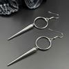 Trendy Punk Hip-Hop Rivet Earrings - Stainless Steel Gothic Street Style Jewelry