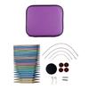 13Pairs Interchangeable Circular Knitting Needle Set with Knitting Accessories for Knitting Sweater Sock Scarf Bag Hat