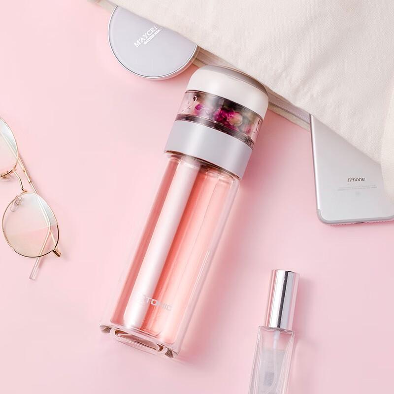 Temeike Double-Layer Tea Water Separation Glass Cup 260ml