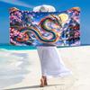 Dragon Print Beach Towel, Large Soft Quick Dry Towel for Beach Camping Swimming