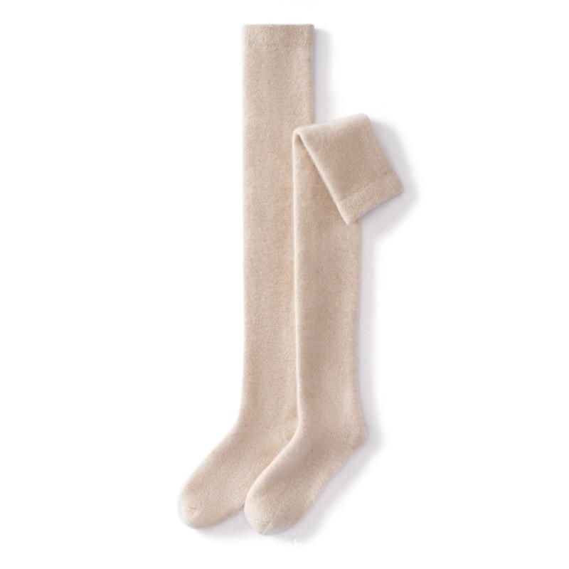100% Cashmere Over Knee Socks Winter