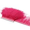 1Meter Natural Fluffy Ostrich Feathers Trim 8-10Cm Red Ostrich Plumes Craft Ribbon For Wedding Dress Sewing Clothing Decoration