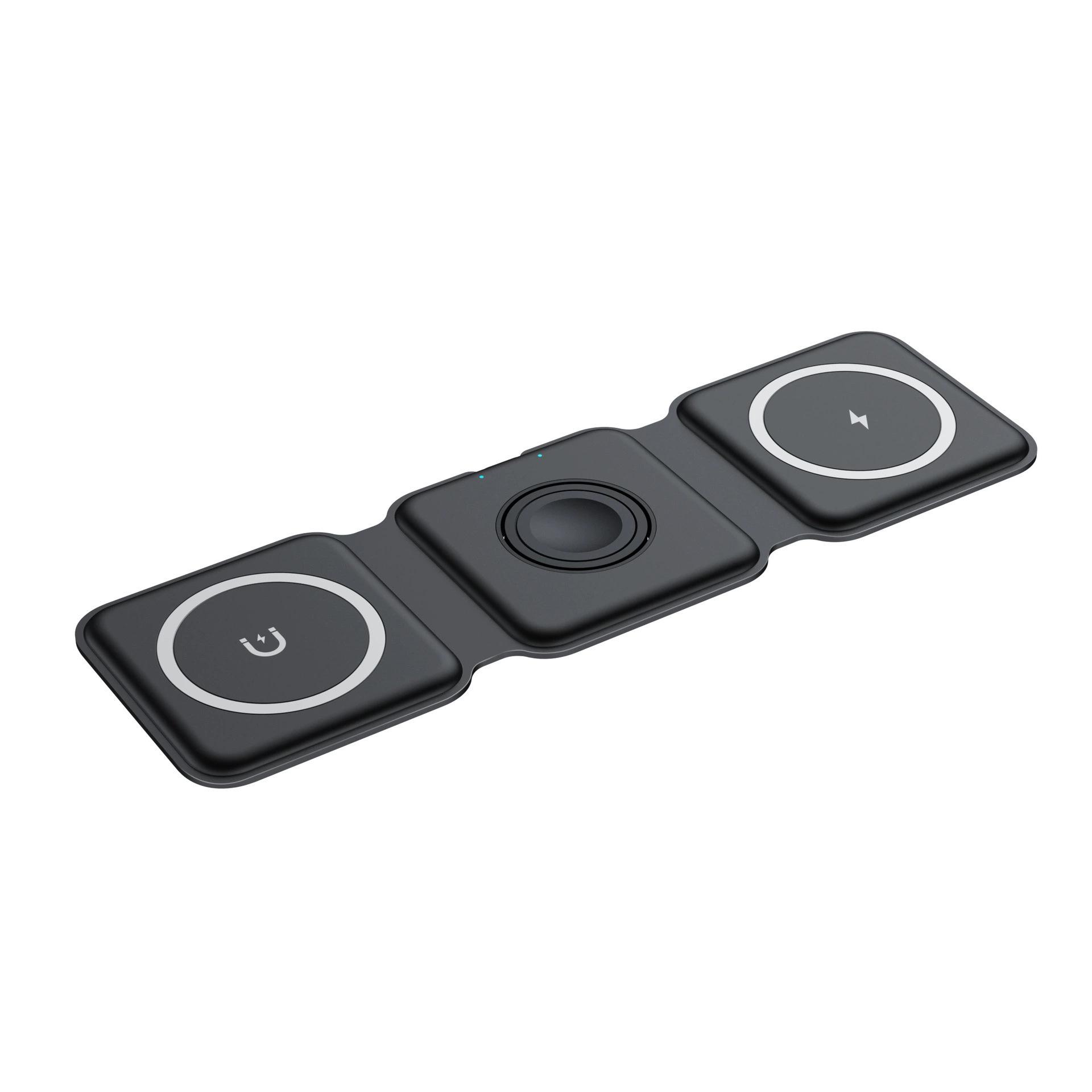 

Three-in-One 15W Magnetic Wireless Charger for Apple Phone & Watch чорний
