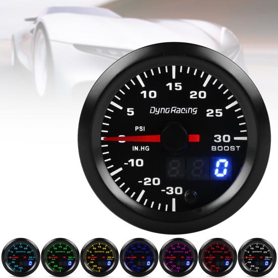 

Светодиодный дисплей Turbo Boost Gauge, 7 цветов, двойная подсветка, шаговый двигатель