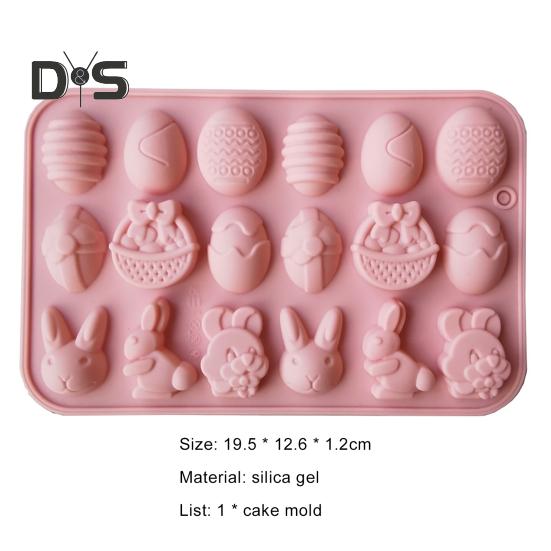 Wielkanocna foremka na czekoladę w kształcie jajka przezroczysta konsystencja silikonowa 18 wnęk dekorowanie ciasteczek forma na cukierki na imprezę