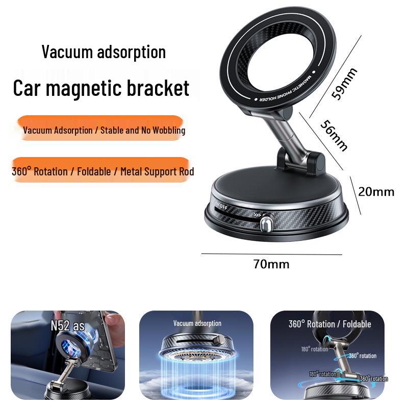 

Magnetic Car Phone Holder & Suction Cup Vacuum Bracket