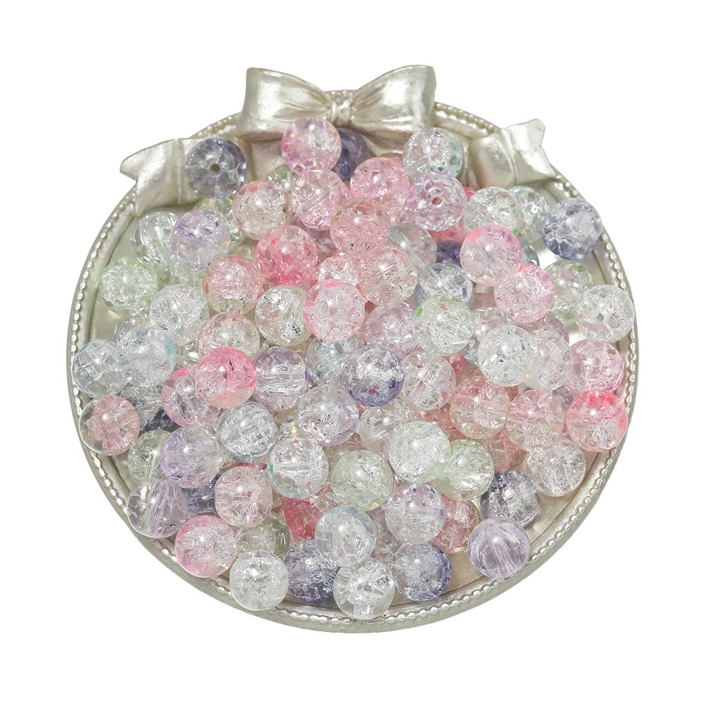 

30 шт. 10 мм Стеклянные Хрустальные Бусины Разных Цветов 4 Стиля Круглые Разделительные Бусины для Браслета, Ожерелья, Серьг, Аксессуары для Изготовления Бижутерии