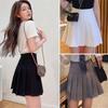 Stylish Women High Waist Pleated Skirt Featuring Comfortable Safety Shorts Inside